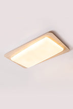 Organic Travertine Rectangular Ceiling Light