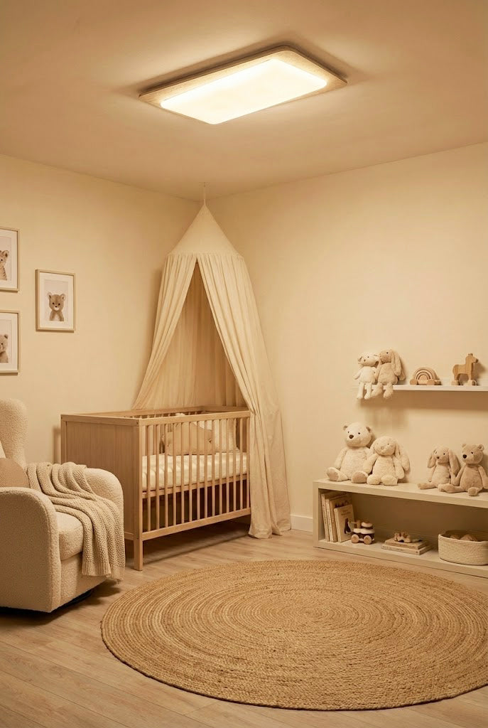 Organic Travertine Rectangular Ceiling Light