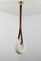 Alabaster round Pendant Light