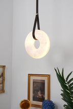 Alabaster round Pendant Light
