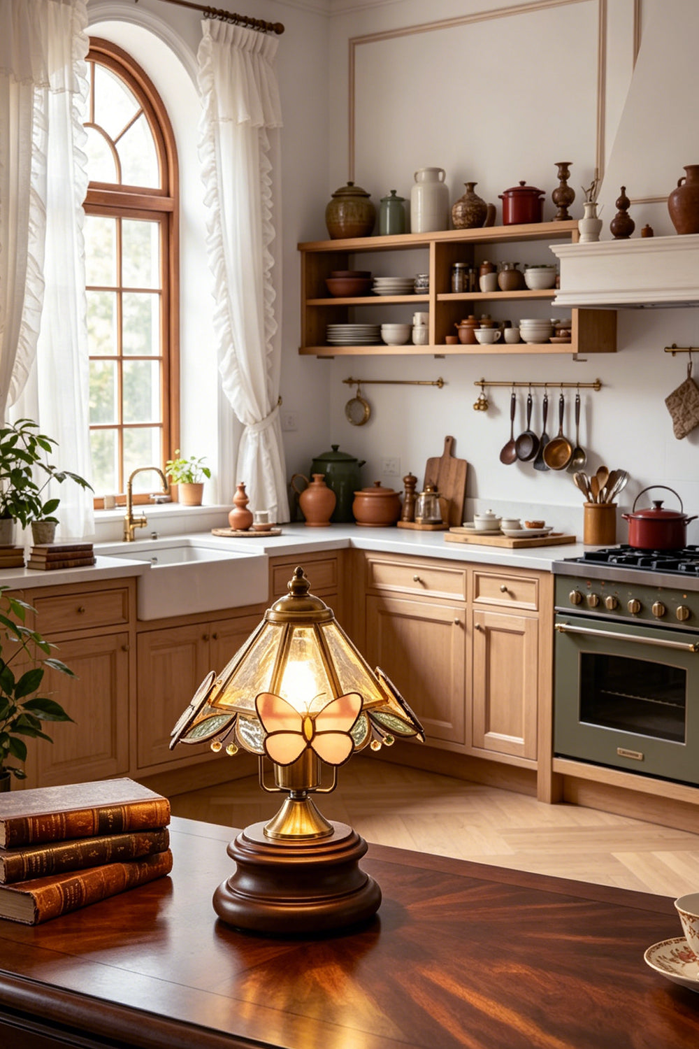 Papillon Heirloom Stained Table Lamp