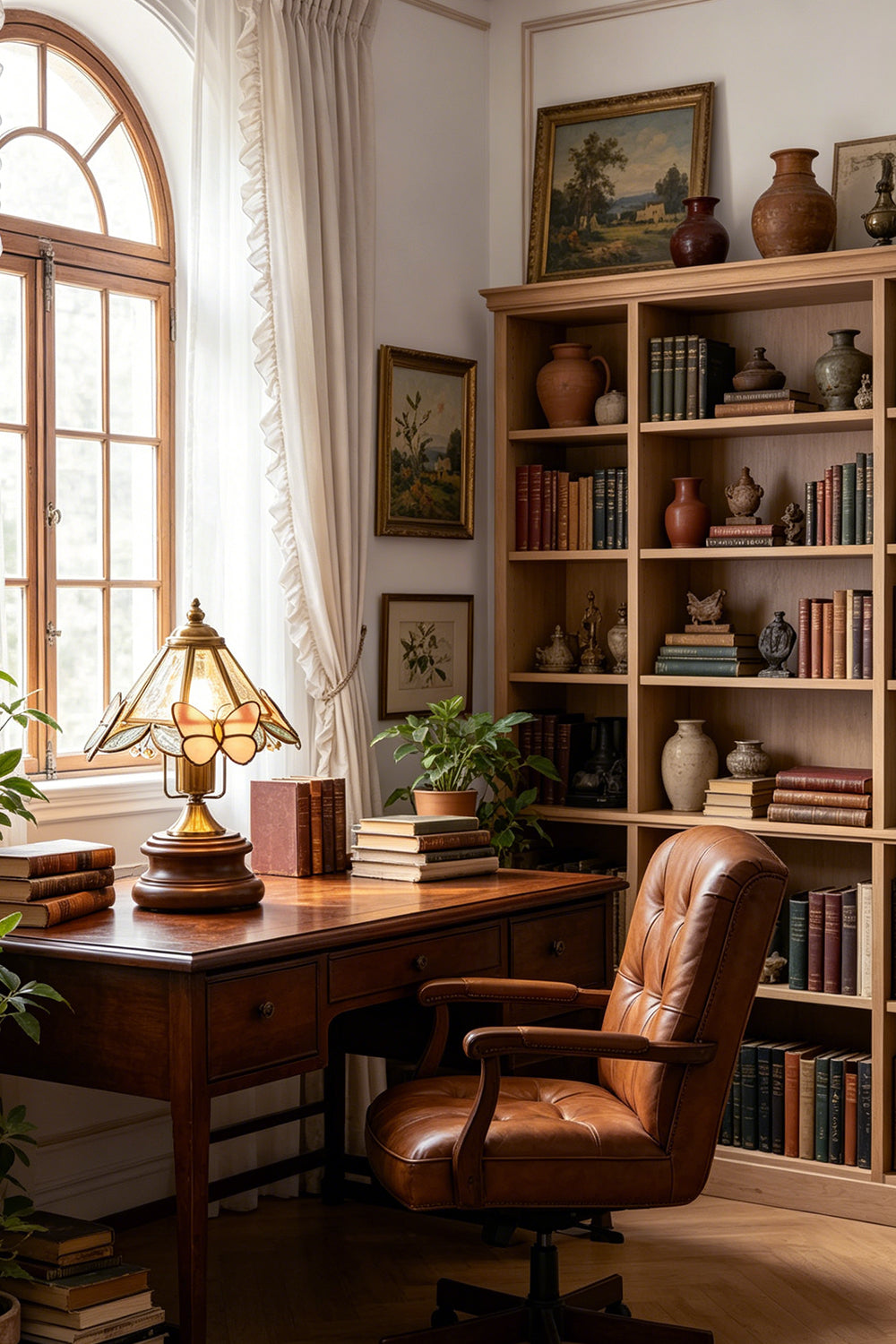 Papillon Heirloom Stained Table Lamp