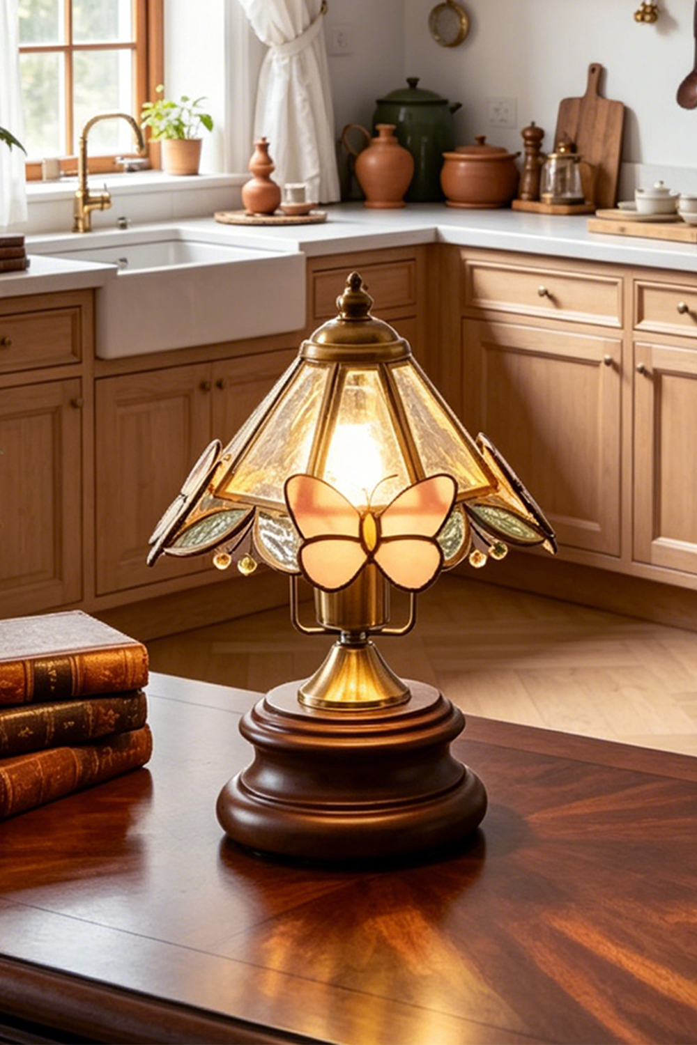 Papillon Heirloom Stained Table Lamp