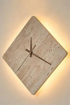 Petra Compass Travertine Backlit Wall Lamp