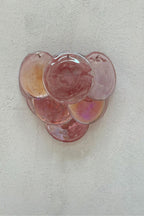 Pink Art Glass Discs Wall Lamp