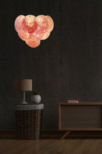 Pink Art Glass Discs Wall Lamp