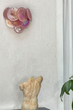 Pink Art Glass Discs Wall Lamp