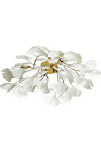 Porcelain Ginkgo Leaf Ceiling Light