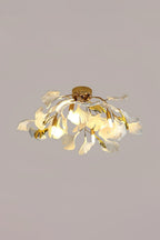 Porcelain Ginkgo Leaf Ceiling Light