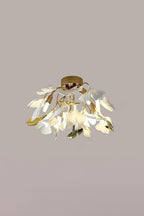 Porcelain Ginkgo Leaf Ceiling Light