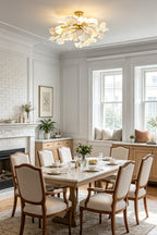 Porcelain Ginkgo Leaf Ceiling Light