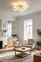 Porcelain Ginkgo Leaf Ceiling Light