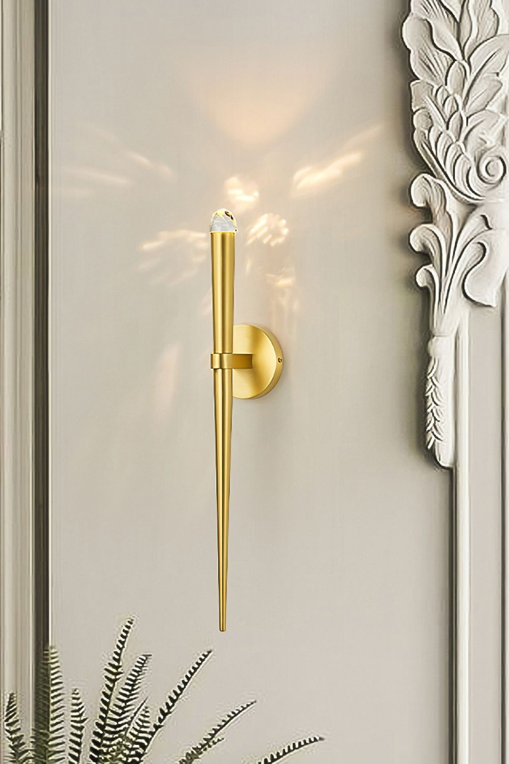 Pure copper torch wall lamp