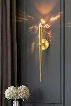 Pure copper torch wall lamp