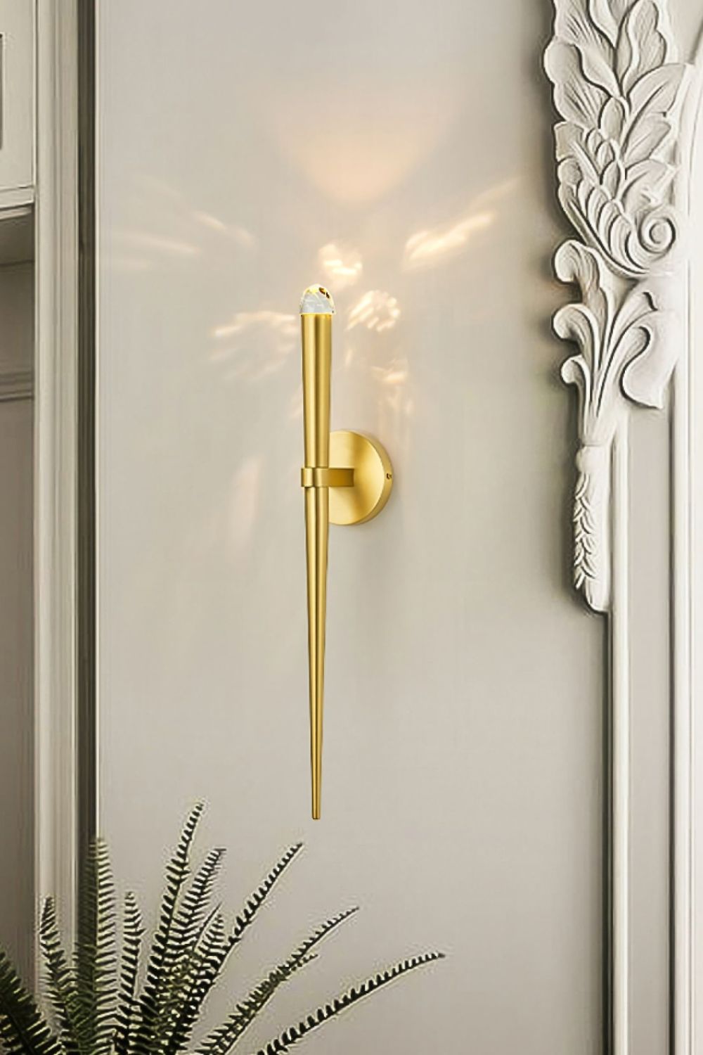 Pure copper torch wall lamp