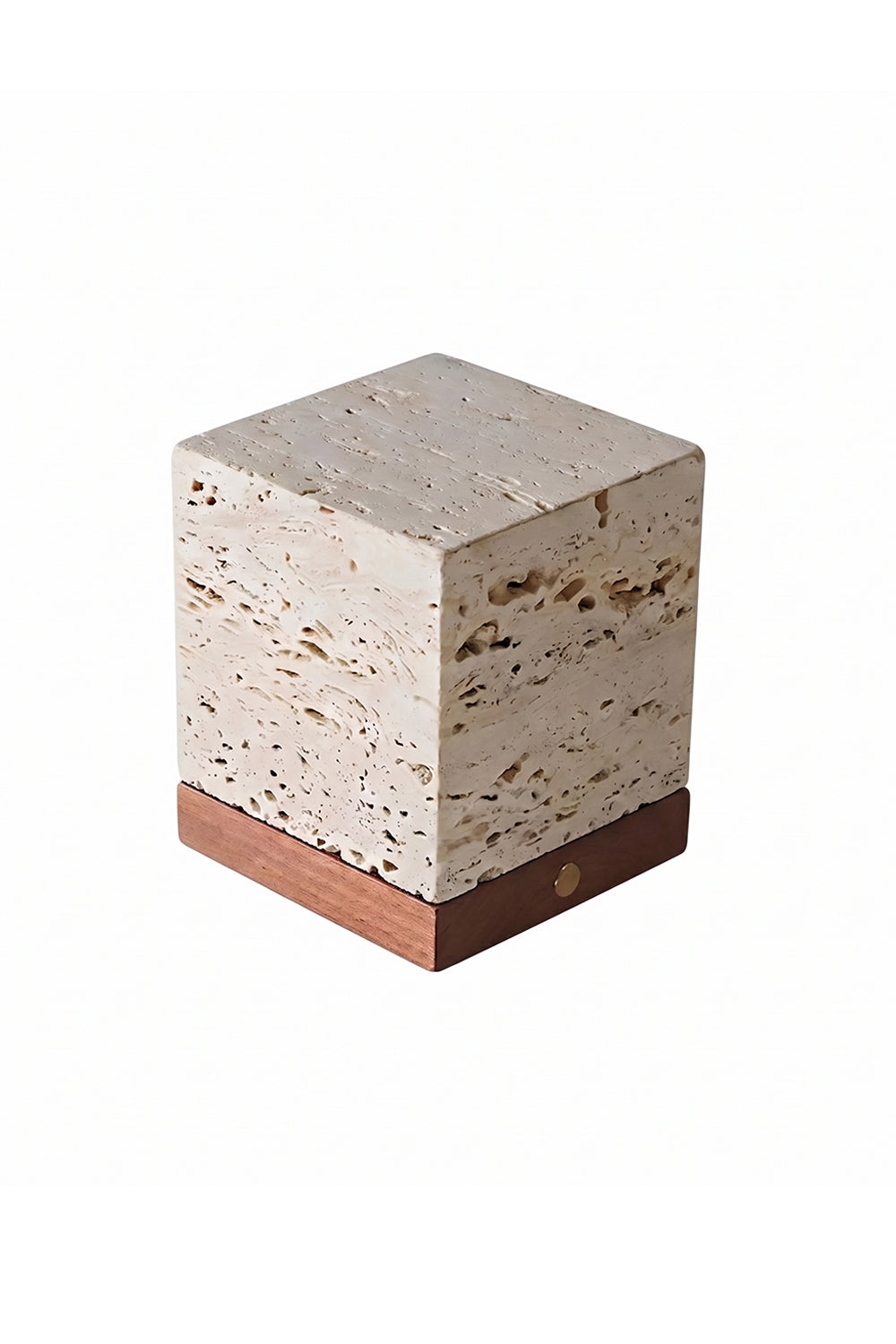 Radiant Monolith Travertine Table Lamp