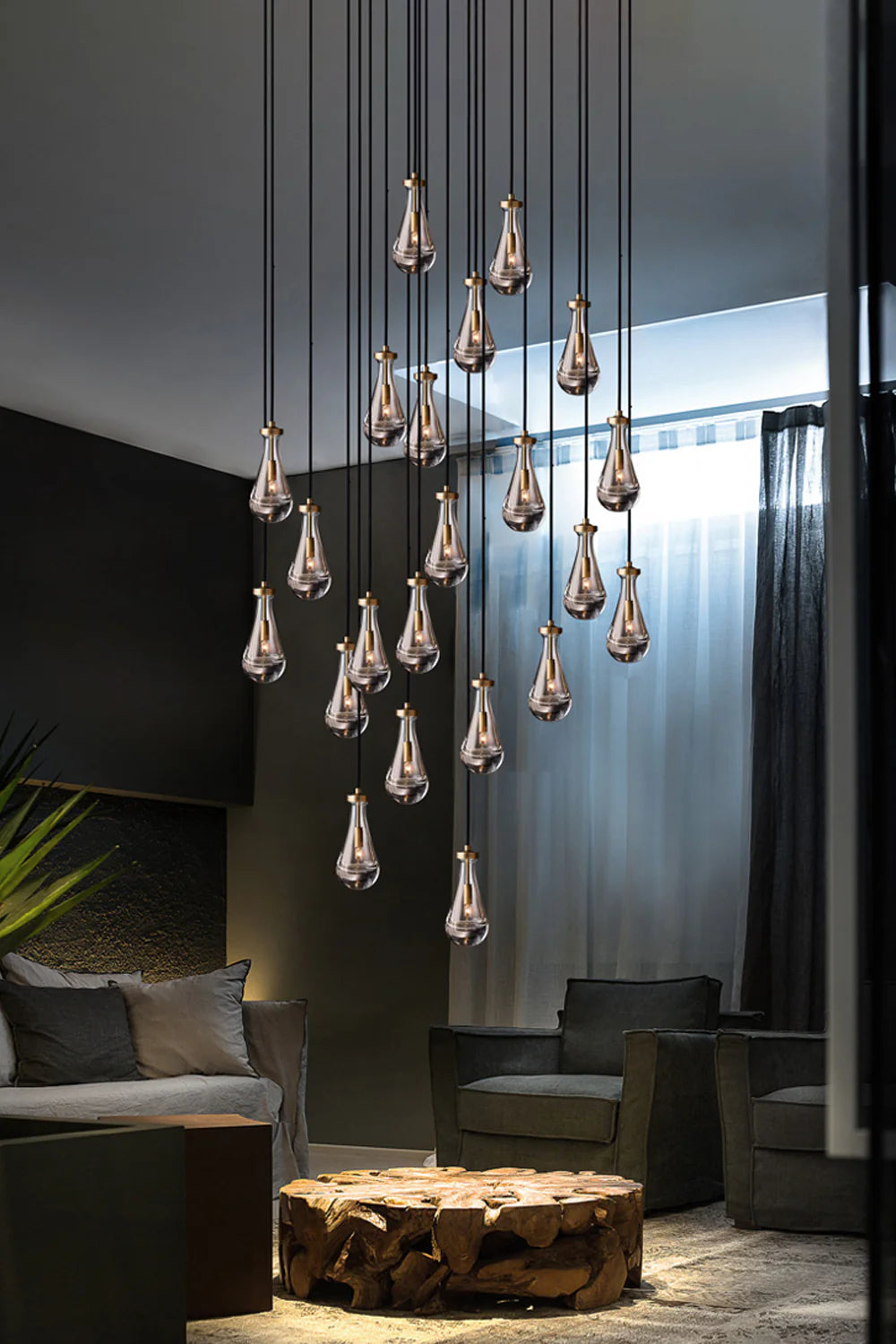 Raindrop Linear Chandelier