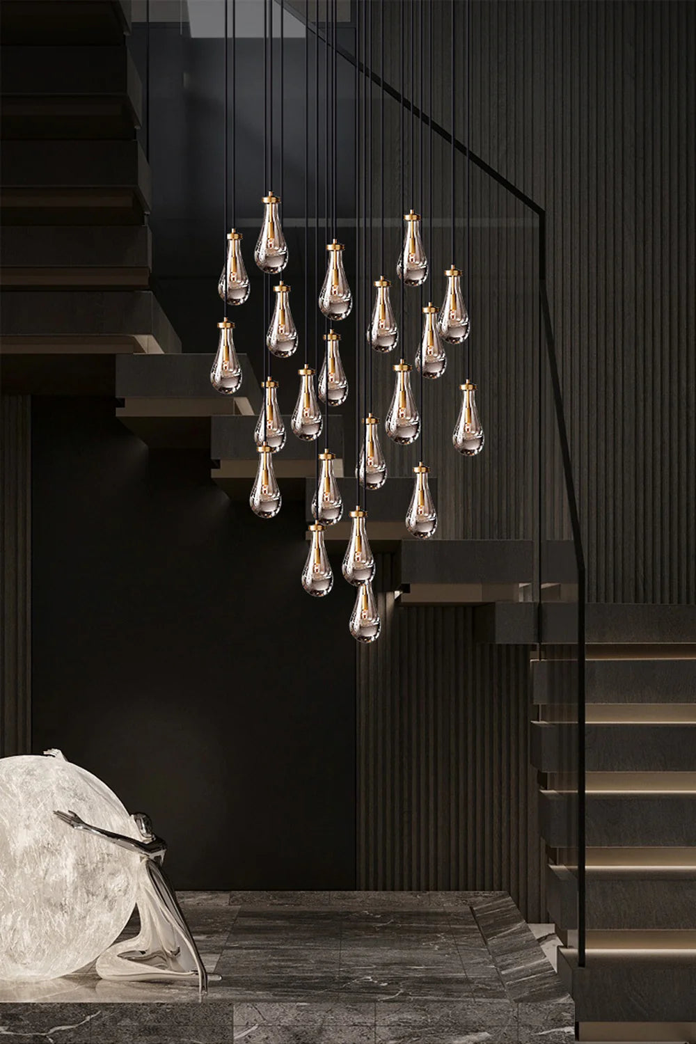 Raindrop Linear Chandelier