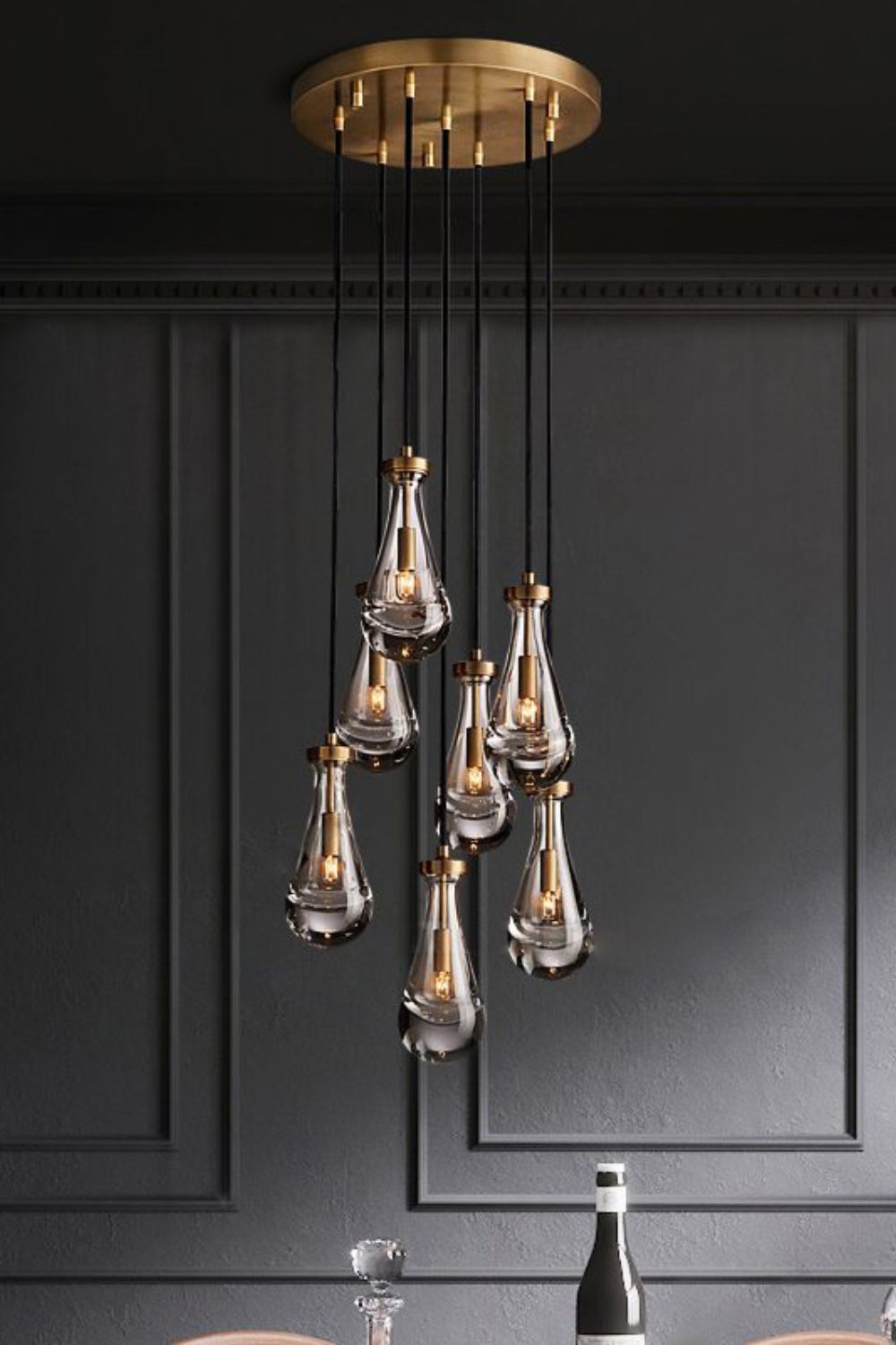 Raindrop Linear Chandelier