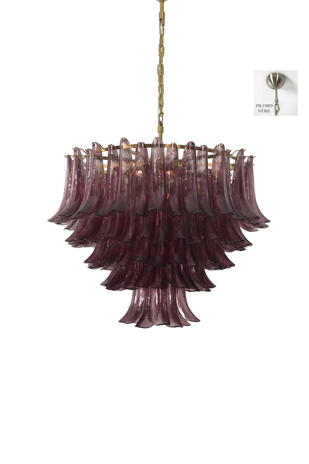 Regal Purple Cascade Chandelier