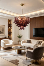 Regal Purple Cascade Chandelier