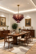 Regal Purple Cascade Chandelier