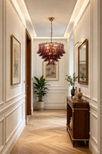 Regal Purple Cascade Chandelier