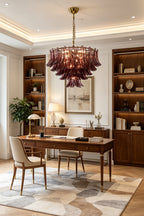 Regal Purple Cascade Chandelier