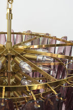 Regal Purple Cascade Chandelier