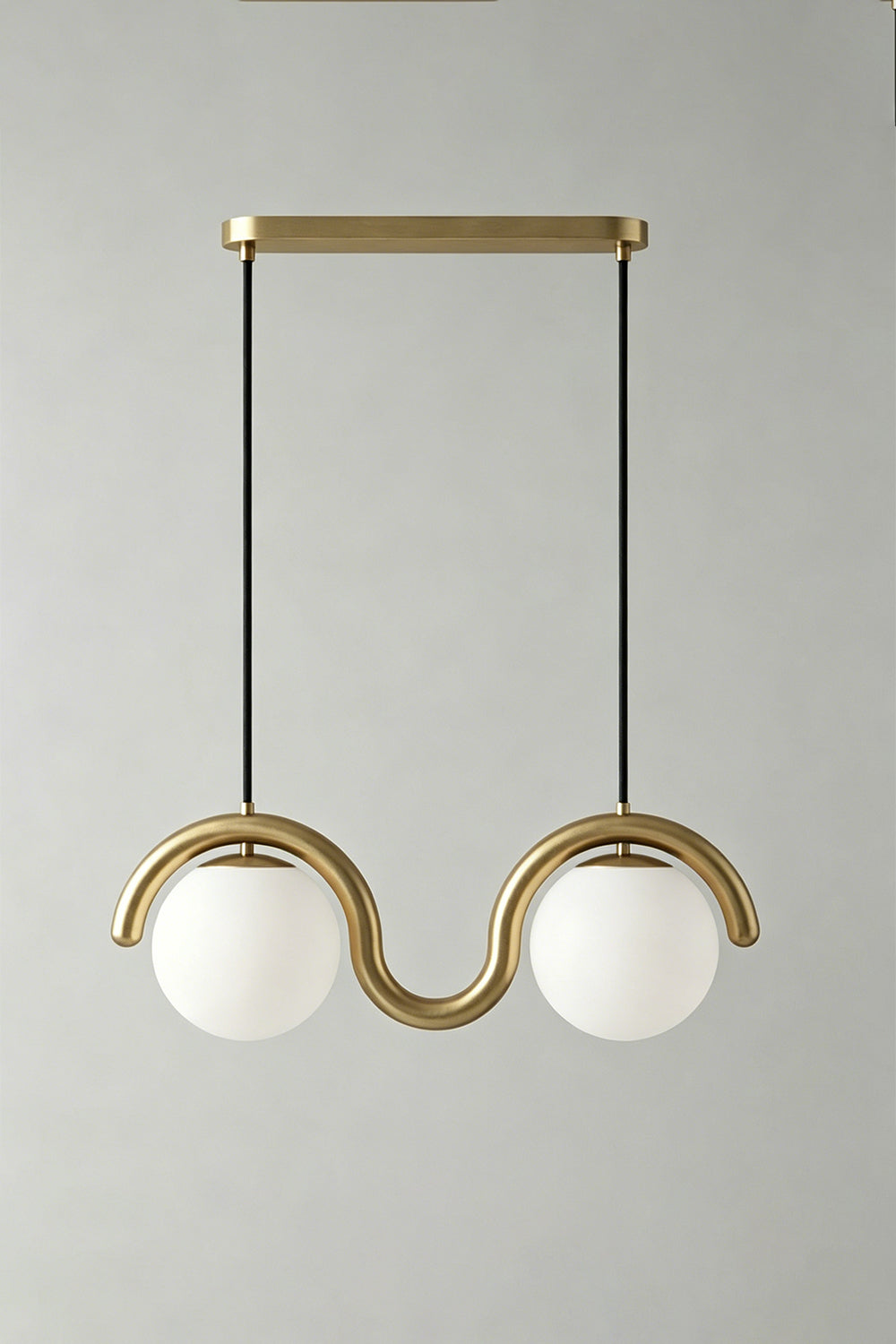 Rhythmic Flow Glass Pendant Lamp