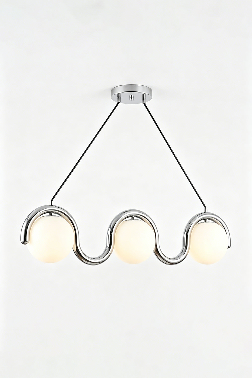 Rhythmic Flow Glass Pendant Lamp