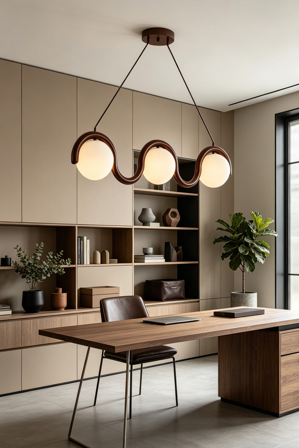 Rhythmic Flow Glass Pendant Lamp