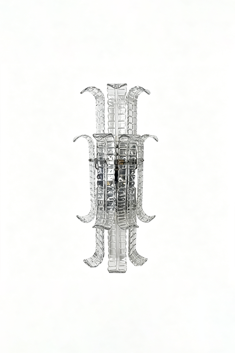 Ribbed Glass Ribbon Wall Light