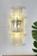 Ribbed Glass Ribbon Wall Light