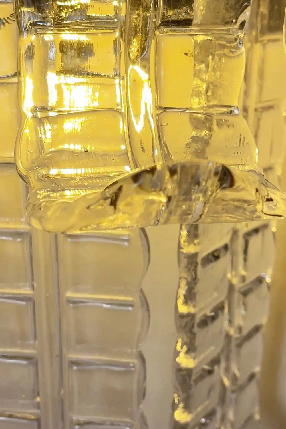 Ribbed Glass Ribbon Wall Light