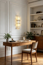 Ribbed Glass Ribbon Wall Light