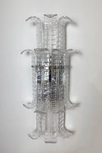 Ribbed Glass Ribbon Wall Light