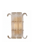 Ribbed Glass Scroll Wall Lamp