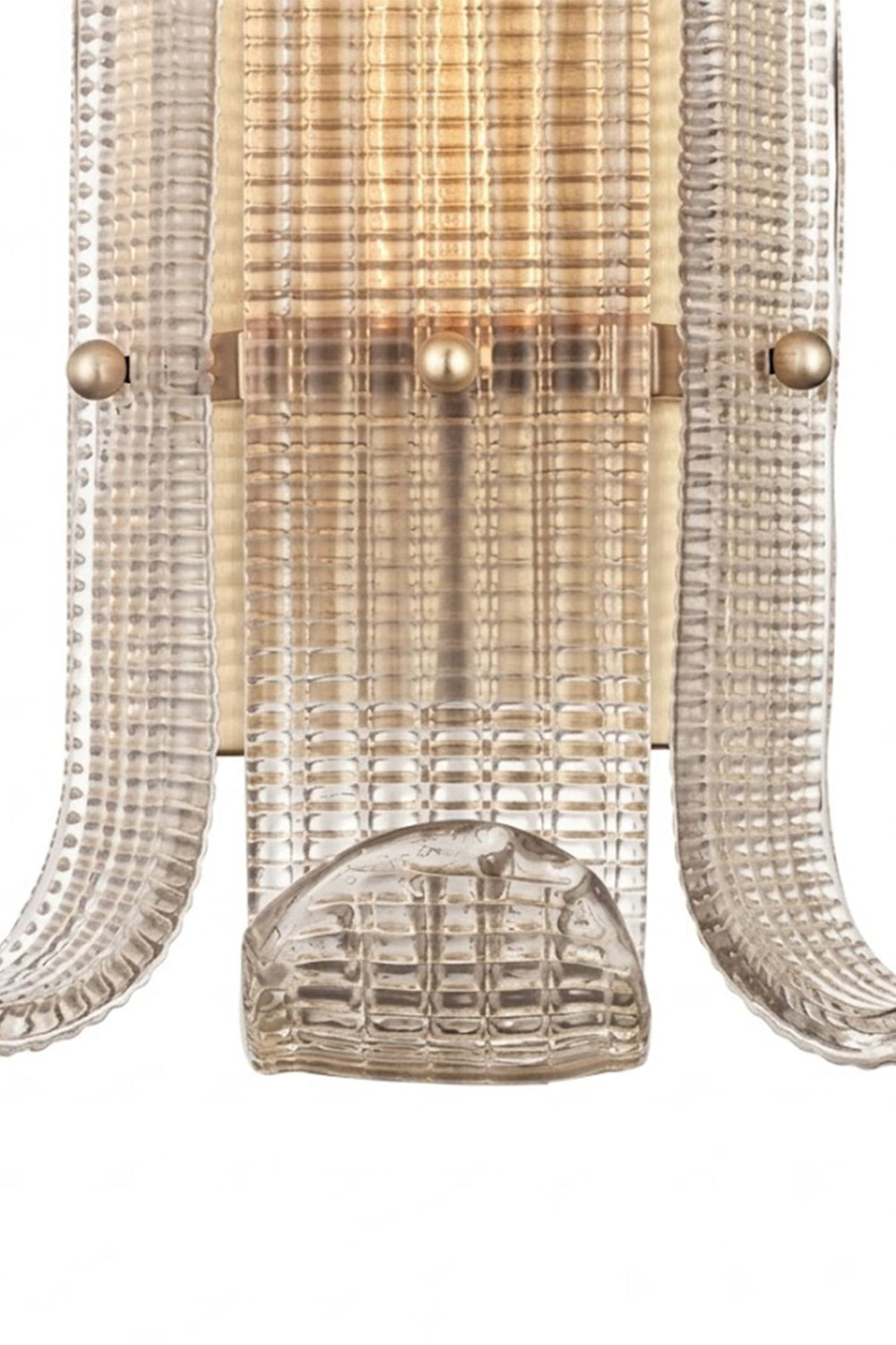 Ribbed Glass Scroll Wall Lamp