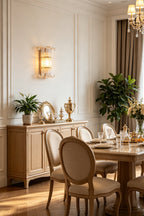 Ribbed Glass Scroll Wall Lamp
