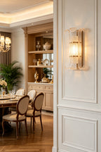 Ribbed Glass Scroll Wall Lamp