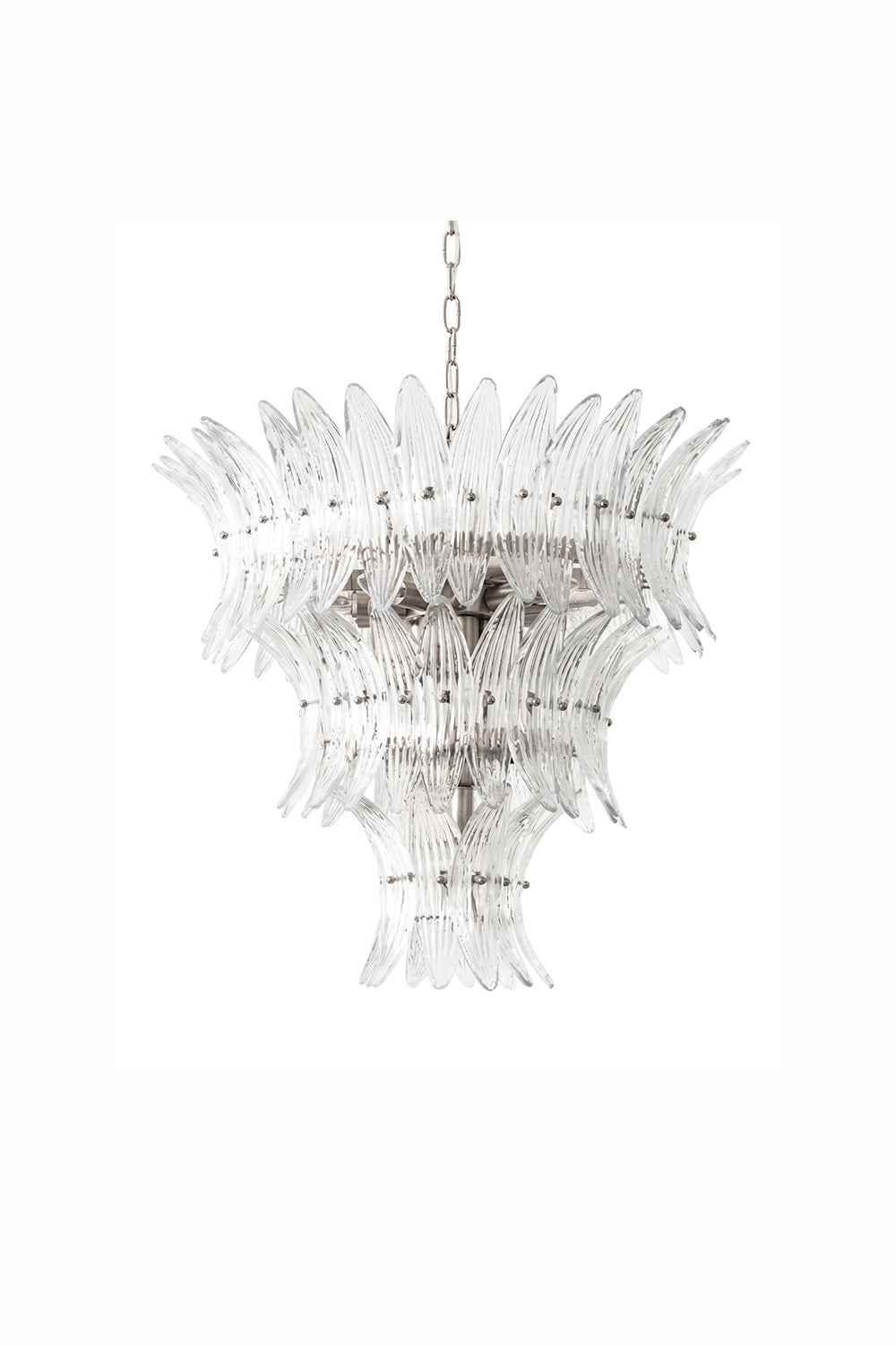 Ribbed Leaf Tier Chandelier