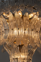 Ribbed Leaf Tier Chandelier