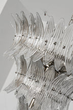 Ribbed Leaf Tier Chandelier
