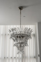 Ribbed Leaf Tier Chandelier