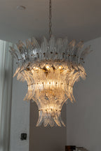 Ribbed Leaf Tier Chandelier