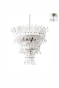 Ribbed Leaf Tier Chandelier
