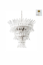 Ribbed Leaf Tier Chandelier