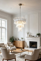 Ribbed Leaf Tier Chandelier