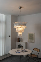 Ribbed Leaf Tier Chandelier